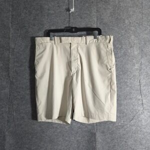 RLX Ralph Lauren Golf Shorts Mens 38 Beige Polyester Flat Front Active Sports